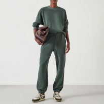 Moss Green Alyna Textured Joggers