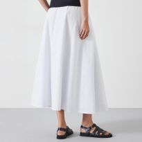 White Ishani Maxi Textured Skirt