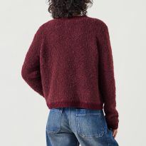 Burgundy Tai Boucle Edge to Edge Cardigan