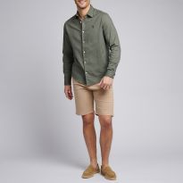 Khaki Linen Blend Shirt