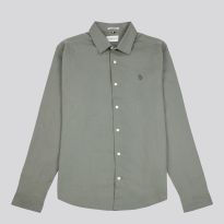 Khaki Linen Blend Shirt