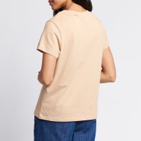 Orange Cotton V-Neck T-Shirt