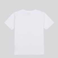 White Large DHM Print Cotton T-Shirt