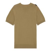 Khaki Crew Neck Knitted T-Shirt