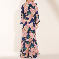 Black Peony Lotus Kimono