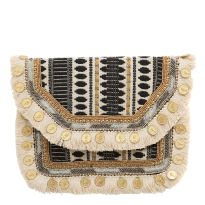 Black/Cream Embroidery Bag