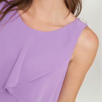 Purple Vesta Tiered Cocktail Dress