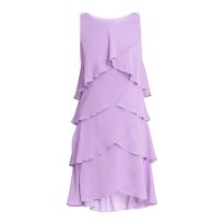 Purple Vesta Tiered Cocktail Dress