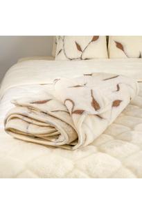 Merino Wool Blanket 130x170 - Leaf