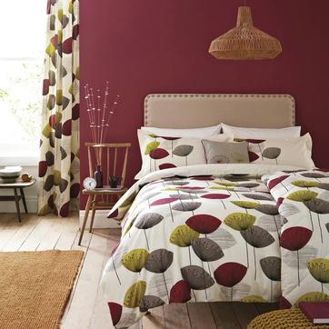 Sanderson 200TC Dandelion Clocks King Duvet Cover Set, Blackcurrant