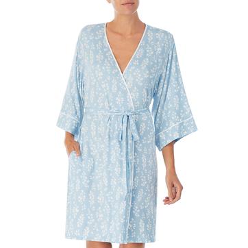 Light Blue Flower Print Gown