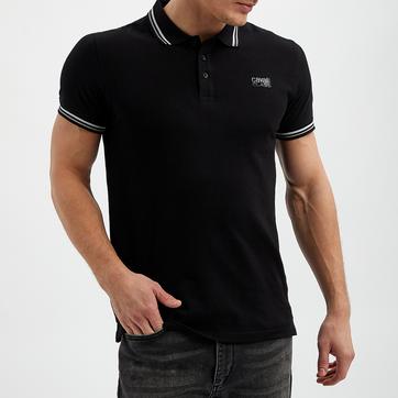 Black Patch Logo Cotton Polo Shirt