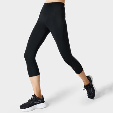 Black Rapid Run Cropped Leggings