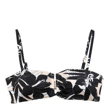 Black Floreale Bandeau Bikini Top