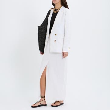 White Linen Blazer