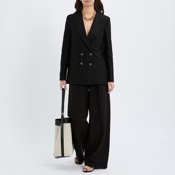 Black Linen Blazer
