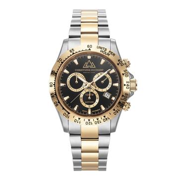 Men's Silver & Black Grand Mont Watch