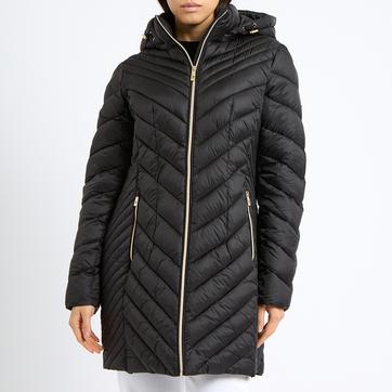 Black Long Chevron Coat