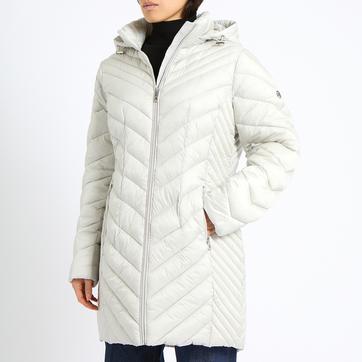 White Long Chevron Coat