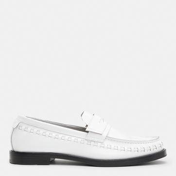 White Sofie Leather Loafers