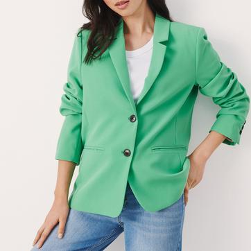 Green Crop Blazer