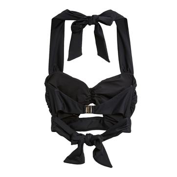 Black Coral Bikini Top