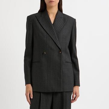 Charcoal Pinstripe Blazer