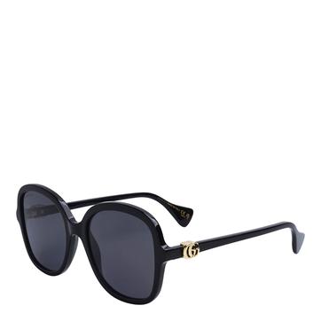Women's Black/Grey Gucci Sunglasses 56mm