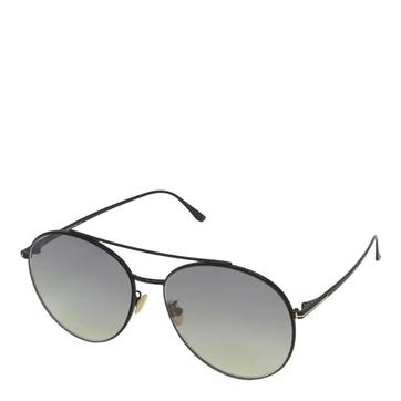 Tom Ford Women's Sunglasses FT0757 Cleo Black/Grey Lens