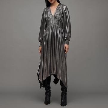 Grey Estelle Metallic Dress
