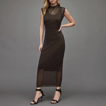 Black Patrice 2 In 1 Midi Dress