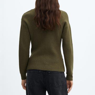 Khaki Button Shoulder Jumper