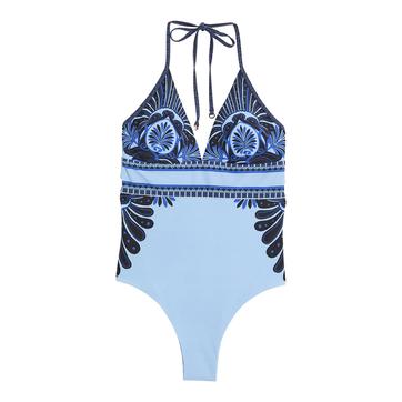 Blue Monica Printed Swimsuit