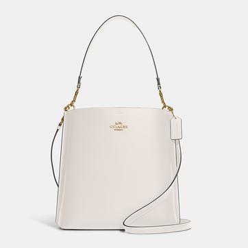 Chalk Double Face Leather Mollie Bucket Bag