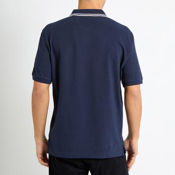 Navy Tipping Collar Cotton Polo Shirt