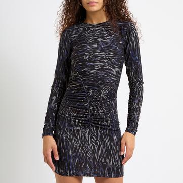 Navy Allie Printed Jersey Dress
