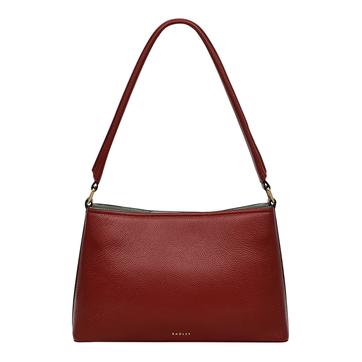Brown Floral Street Medium Open Top Shoulder Bag