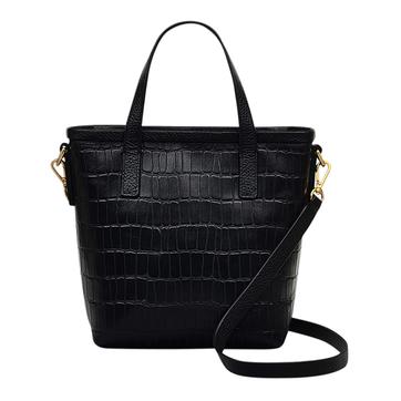 Black Bridgewater 2.0 Faux Croc Small Ziptop Grab