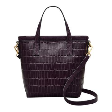 Purple Bridgewater 2.0 Faux Croc Small Ziptop Grab