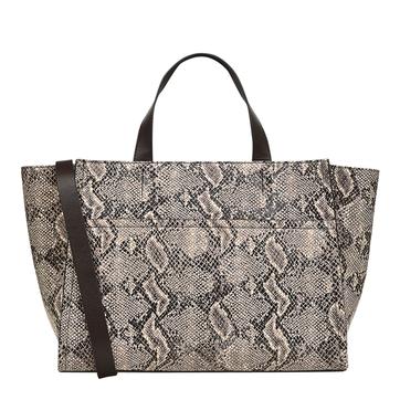 Chalk Medium Oak Street Faux Snake Zip-Top Grab Bag