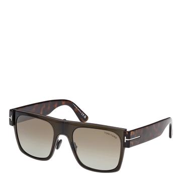 Unisex Havana Square Sunglasses 54mm