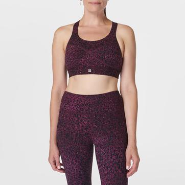Power Medium Support Sports Bra - Purple Dragonfly Print