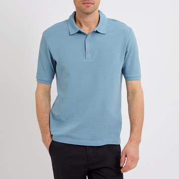 Denim Ancrum Pique Cotton Polo Shirt