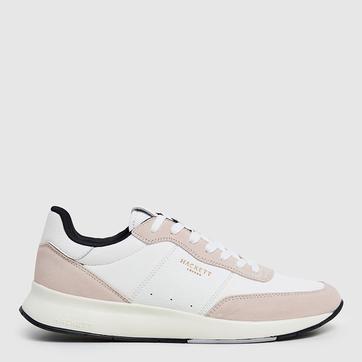 Cream Leather Suede Trainers