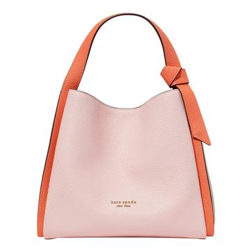 Pink Multi Knott Colour Blocked Medium Crossbody Tote