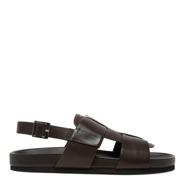 Men's Dark Brown Wiley Leather Sandals