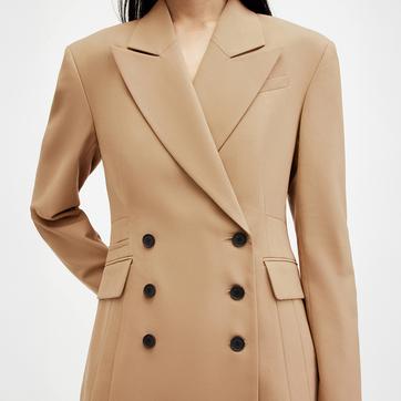 Brown Sevenh Wool Blend Blazer