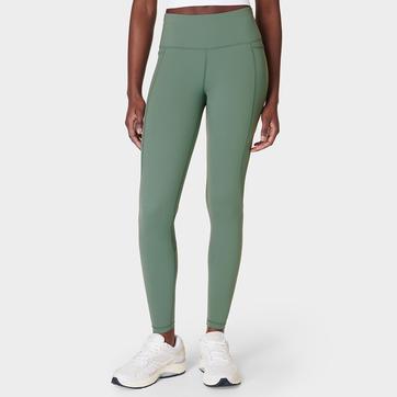 Power Aerial Core Workout Leggings - Cool Forest Green