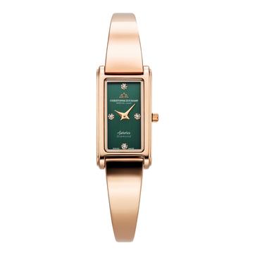 Women's Green Dial with Rose Gold Bracelet Aurora Stainless Steel Watch 18mm