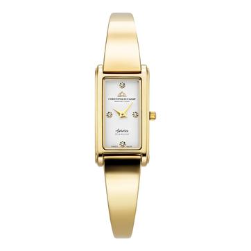 Women's White Dial with Gold Bracelet Aurora Stainless Steel Watch 18mm